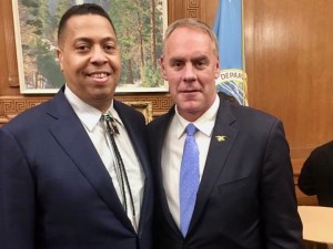 Shovel Ready Ceddie with Interior Secretary Zenke. He claims to have pressed the importance of sovereignty. Another worthless photo op. So Ced, how's that working for you? 